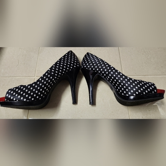 505. Rampage Gracee platform polka dot heels - Picture 8 of 11